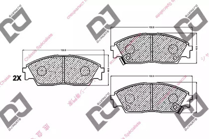 Комплект тормозных колодок BP1082 DJ PARTS